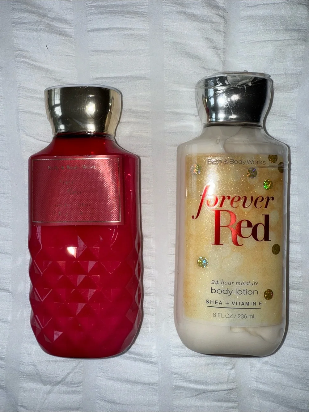 Bath & Body Works Forever Red Body Lotions Duo 2 Different Bottles New